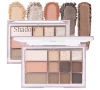 Suake Eyeshadow Palette, 12 Colours, Matte and Shimmer, Eyeshadow Palette, Eyeshadow Base, Highly Pigmented, Eyeshadow Palette, 12-12-A 0.42 oz (Pack of 1)