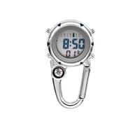 Suammiitstrieadea Carabiner Clip Watches Sport Hook Clock Fashion Luminous Multi-Function Watch Compasses Temperature Display Clocks Gift Blue