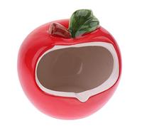 Suammiitstrieadea Ceramic Cartoon Apple Shape Hamster House Summer Cool Pet Nesting Red