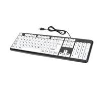Suammiitstrieadea Computer Large Print Wired Keyboard Fluent Typing Lightweight USB Keyboards Cable Input Equipment Keypad Elderly Weak Sight