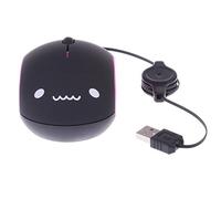 Suammiitstrieadea Cute Retractable USB Optical Scroll Mouse 1000DPI for Laptop PC Notebook 1, Black Rose Red