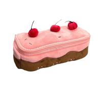 Suammiitstrieadea Plush Pencil Case Cherry Cake Shape Cute Plush Stationery Pouch Child Office