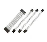 Suammiitstrieadea PSU Extension Cable Desktop Computer Power Supply Nylon Cord Set 24pin 4+4pin 6+2pin Cable Kit, White