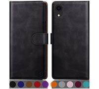 SUANPOT Case for iPhone XR 6.1 Inch [RFID Blocking] [Magnetic Protection] Card Slots Protection Premium PU Leather Case Cover for Apple XR Wallet Case Black