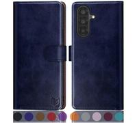 SUANPOT compatible with Samsung Galaxy A56 case with [RFID Blocking][Credit Card Holder],PU Leather Flip Book Protective Cover Women Men for Samsung A56 Phone case Blue