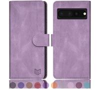 SUANPOT for Google Pixel 7 Pro 5G case with [Credit Card Holder][RFID Blocking],PU Leather Flip Book Protective Cover Women Men for Pixel 7 Pro Phone case Purple