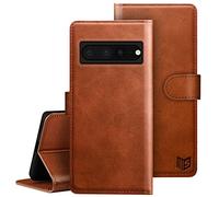 SUANPOT for Google Pixel 7 Pro 5G case with [Credit Card Holder][RFID Blocking],PU Leather Flip Book Protective Cover Women Men for Pixel 7 Pro Phone case Light Brown
