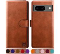 SUANPOT for Google Pixel 8 5G case with [Credit Card Holder][RFID Blocking],PU Leather Flip Book Protective Cover Women Men for Pixel 8 Phone case Light Brown
