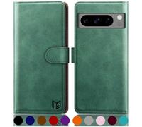 SUANPOT for Google Pixel 8 Pro 5G case with [Credit Card Holder][RFID Blocking],PU Leather Flip Book Protective Cover Women Men for Pixel 8 Pro Phone case Sea Green