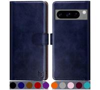 SUANPOT for Google Pixel 8 Pro 5G case with [Credit Card Holder][RFID Blocking],PU Leather Flip Book Protective Cover Women Men for Pixel 8 Pro Phone case Blue