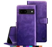 SUANPOT for Google Pixel 8A case with [Credit Card Holder][RFID Blocking],PU Leather Flip Book Protective Cover Women Men for Pixel 8A Phone case Purple