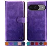 SUANPOT for Google Pixel 9 5G/Google Pixel 9 Pro 6.3 case with [Credit Card Holder][RFID Blocking],PU Leather Flip Book Protective Cover Women Men for Pixel 9 Phone case Purple