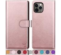 SUANPOT for iPhone 11 Pro 5.8" case with [Credit Card Holder][RFID Blocking],PU Leather Flip Book Protective Cover Women Men for apple 11 Pro Phone case Rose Gold