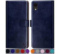 SUANPOT for iPhone XR 6.1 Inch case with [Credit Card Holder][RFID Blocking],PU Leather Flip Book Protective Cover Women Men for apple XR Phone case Blue