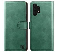 SUANPOT for Samsung Galaxy A13 5G case with [Credit Card Holder][RFID Blocking],PU Leather Flip Book Protective Cover Women Men for Samsung A13 Phone case Sea Green