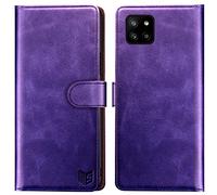 SUANPOT for Samsung Galaxy A22 5G case with [Credit Card Holder][RFID Blocking],PU Leather Flip Book Protective Cover Women Men for Samsung Galaxy A22 5G Phone case Purple