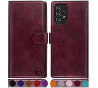 SUANPOT for Samsung Galaxy A23 5G/4G case with [Credit Card Holder][RFID Blocking],PU Leather Flip Book Protective Cover Women Men for Samsung Galaxy A23 Phone case Wine Red