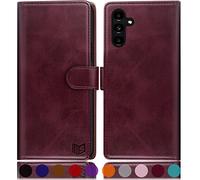 SUANPOT for Samsung Galaxy A54 5G case with [Credit Card Holder][RFID Blocking],PU Leather Flip Book Protective Cover Women Men for Samsung A54 Phone case Wine Red
