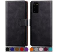 SUANPOT for Samsung Galaxy S20 case with [Credit Card Holder][RFID Blocking],PU Leather Flip Book Protective Cover Women Men for Samsung S20 Phone case Black