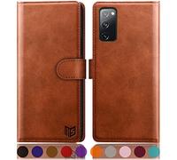 SUANPOT for Samsung Galaxy S20 FE case with [Credit Card Holder][RFID Blocking],PU Leather Flip Book Protective Cover Women Men for Samsung S20 FE Phone case Light Brown