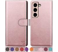 SUANPOT for Samsung Galaxy S22 Plus 5G case with [Credit Card Holder][RFID Blocking],PU Leather Flip Book Protective Cover Women Men for Samsung S22+ Phone case Rose Gold