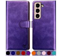 SUANPOT for Samsung Galaxy S22 Plus 5G case with [Credit Card Holder][RFID Blocking],PU Leather Flip Book Protective Cover Women Men for Samsung S22+ Phone case Purple