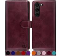SUANPOT for Samsung Galaxy S23 Plus case with [Credit Card Holder][RFID Blocking],PU Leather Flip Book Protective Cover Women Men for Samsung Galaxy S23Plus Phone case Wine Red