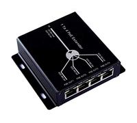 SuanQ 4 Port IEEE802.3Af PoE Extender for IP Camera Extend 120M Transmission Distance with 10/100Mbps LAN Ports 4 POE Extender