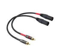 Suanqi RCA to XLR Cable, XLR Male to RCA Male Cable, RCA Male to XLR Male HiFi Audio Cable, 4N OFC 20AWG Shielded Twisted Pair Oxygen-Free Copper Braid Conductors, 2Pack (3FT).