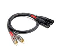 Suanqi WJSTN RCA to XLR Cable, XLR Male to RCA Male Cable, HiFi Audio Cable, 4N OFC 20AWG Shielded Twisted Pair Oxygen-Free Copper Braid Conductors, 2Pack (2Feet)