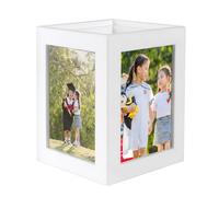 Suanti Picture Frame, Integrated Cube Photo Frame for 4 Pictures, 3.5"x5" Picture Frame for Home and Office Decor, Multi-Purpose Photo Box Vase,Table Remote Holder Photo Gifts