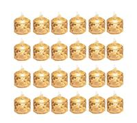 Suanzua 24 Pcs Led Tealight Candles Battery Operated Smokeless Candle Lamp for Valentines Weddings Dining Tables (1.42x1.97in)