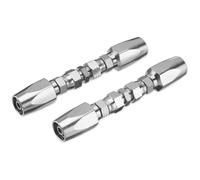 Suanzua 2pcs Hydraulic Hose Repair Kit, Reusable, 2-Wire Reusable Hydraulic Repair Fitting 3/8Inch