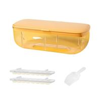 Suanzua 48 Double Silicone Large Capacity Ice Box Ice Storage Ice Box Frozen Ice Artifact of Refrigerator with Cover Yellow