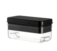 Suanzua 8 Bingge Ice-Storage and Ice-Making Box Ice Tray with Cover for Freezer Frozen Ice Artifact Black
