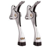 Suanzua Door Stopper 2 Packs Kickdown Door Stop Adjustable Height and Rubber Tip 4 Inches Door Holder