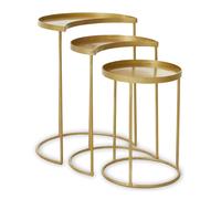 Suar Nest of 3 Tables - Gold