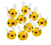 Suartus Mini Wool Felt Bee - 50Pcs Felt Bees for Crafts,Cute Bee Plush Crafts Honey Bee Pom for DIY Clothing Hat Gift Scrapbooking Jewelry Crafts Accessories Bee Themed Party Decoration