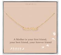 Suavell Mama Necklace - Gold Dipped Momma Necklace for Women - Expecting Mom Gift - For New Mom or Mother to Be - Mama Gifts for Expecting Mothers - New Mommy Present - Mom Jewelry Mother’s Day Gift,