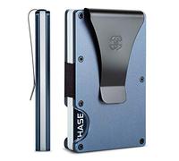 Suavell Slim Metal Wallet for Men - Minimalist Tactical Wallet - RFID Blocking Card Holder w Money Clip - Thin, Smart Wallet - Front Pocket Wallet - Aluminum Credit Card Holde, Premium Element 2.0,