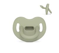 Suavinex, All Silicone Dummy for Babies from 6 to 18 Months with Anatomical Sx Pro Dummy, Super Soft and Flexible, Ideal for Sleeping, Essence, Green