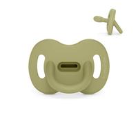 Suavinex, All Silicone Dummy for Newborns 0/6 Months and Newborn with Symmetrical Pacifier SX Pro Reversible Super Soft and Soft Ideal for Sleeping, Turtle Green