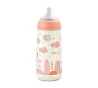 Suavinex Baby Bottle 360 ml, Baby Bottle with Simemtric Silicone Teat SX Pro with Anti-Colic Valve, Baby Bottle with Dense-Flow Teat, L, for Babies +6 Months, Dreams Pink