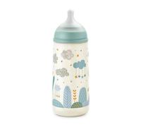 Suavinex, Baby Bottle 360 ml with Physiological SX Pro Silicone Teat with Anti-Colic Valve, Fast Flow (L), for Babies + 6 Months, Dreams Blue
