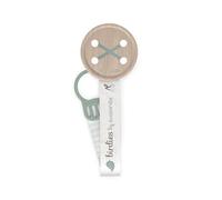 Suavinex, Baby Dummy Clip Double Sided Ribbon Fabric Pacifier Clip Chain Clip with Clip For Babies +0 Months, Suitable for Newborns, Birdies, Green
