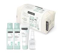 Suavinex, Beauty Case Fabric Baby Gift Set with Cosmetics: Gel Shampoo 100ml + Moisturizing Lotion 100ml + Diaper Cream 75ml + Baby Cologne 50ml Travel Size Dreams Beige