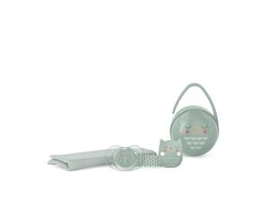 Suavinex, Newborn Set with Dummy 0-6 Months with SX Pro Physiological Silicone Dummy + Double Dummy Box + Bonhomia Dummy Clip Green