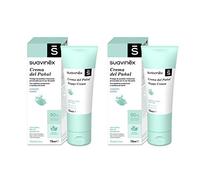 Suavinex Pack of 2 x Cream Nappy for Babies, Protects from Irritations and Redness, Suitable for Sensitive Skins, 90% Natural Origin Ingredients, Green, 2 x 75 Milililitres, 307535
