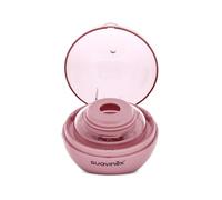 Suavinex Portable Sterilizer for Pacifiers with UV Light, Duccio Pink | Eliminates 99% of germs in 3 minutes, Works with batteries or USB, No chemicals, Great for travelling