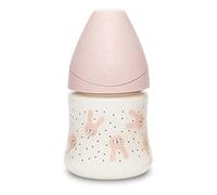 Suavinex Round Slow Flow Rabbit Feeding Bottle 150 ml Pink